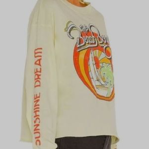 🆕 DAYDREAMER x rock and roll yellow Beach Boys long sleeve crop top size small